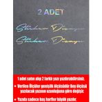 Sticker Usta Kişiye Özel 2 Adet Isim Soyisim Yazı Oto Araba Motosiklet Karavan Sticker 00028 Çok Renkli 25 Cm