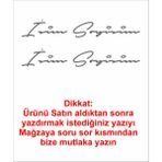 Sticker Usta Kişiye Özel 2 Adet Isim Sticker El Yazısı Isim Oto Araba Motosiklet Sticker Q35 - 20 Cm - Gri