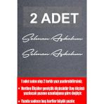 Sticker Usta Kişiye Özel 2 Adet Isim Sticker El Yazısı Isim Oto Araba Motosiklet Sticker Q35 - 80 Cm - Beyaz