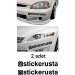 Sticker Usta Kişiye Özel Instagram Sticker (2 Adet ) - Araba Oto Motosiklet Karavan Sticker Etiket 00062 - Siyah - 50 CM