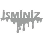 Sticker Usta Kişiye Özel Kan Damlayan Isim Yazı Sticker 00609 Renkli 35 x 18 cm