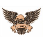 Sticker Usta Kişiye Özel Kartal Ad Soyad Araba Oto Motosiklet Karavan Sticker 00070 - 80x56 Cm - Renkli