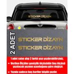 Sticker Usta Kişiye Özel Sticker (2ADET - Isim Soyisim Altın 30 Cm