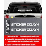 Sticker Usta Kişiye Özel Sticker (2ADET - Isim Soyisim Beyaz 50 Cm