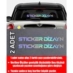 Sticker Usta Kişiye Özel Sticker (2ADET - Isim Soyisim Çok Renkli 50 Cm