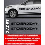 Sticker Usta Kişiye Özel Sticker (2ADET - Isim Soyisim Siyah 30 Cm