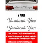 Sticker Usta Kişiye Özel Yazı - 2 Adet Isim Soyisim - Araba - Oto - Araç -Motosiklet - 00097 Gri 50 Cm