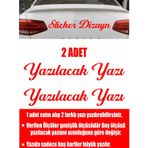 Sticker Usta Kişiye Özel Yazı - 2 Adet Isim Soyisim - Araba - Oto - Araç -Motosiklet - 00097 Kırmızı 60 Cm