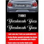 Sticker Usta Kişiye Özel Yazı - 2 Adet Isim Soyisim - Araba - Oto - Araç -Motosiklet - 00097 Krom 60 Cm