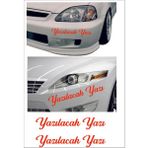 Sticker Usta Kişiye Özel Yazı 2 Adet Isim Soyisim Araba Oto Motosiklet Sticker 00097 - 20 Cm - Kırmızı