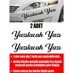Sticker Usta Kişiye Özel Yazı 2 Adet Isim Soyisim Araba Oto Motosiklet Sticker 00097 - 20 Cm - Siyah