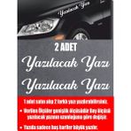 Sticker Usta Kişiye Özel Yazı 2 Adet Isim Soyisim Araba Oto Motosiklet Sticker 00097 - 30 Cm - Beyaz