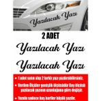 Sticker Usta Kişiye Özel Yazı 2 Adet Isim Soyisim Araba Oto Motosiklet Sticker 00097 - 30 Cm - Siyah