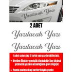 Sticker Usta Kişiye Özel Yazı 2 Adet Isim Soyisim Araba Oto Motosiklet Sticker 00097 - 40 Cm - Gri