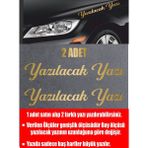 Sticker Usta Kişiye Özel Yazı 2 Adet Isim Soyisim Araba Oto Motosiklet Sticker 00097 - 60 Cm - Altın