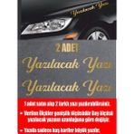 Sticker Usta Kişiye Özel Yazı 2 Adet Isim Soyisim Araba Oto Motosiklet Sticker 00097 - 80 Cm - Altın