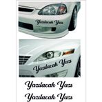 Sticker Usta Kişiye Özel Yazı 2 Adet Isim Soyisim Araba Oto Motosiklet Sticker 00097 - 80 Cm - Siyah