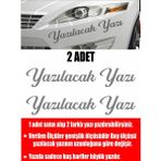 Sticker Usta Kişiye Özel Yazı 2 Adet Isim Soyisim Araba Oto Motosiklet Sticker 00097 - Gri - 12 Cm