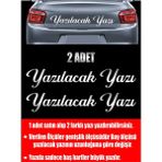 Sticker Usta Kişiye Özel Yazı 2 Adet Isim Soyisim Araba Oto Motosiklet Sticker 00097 - Krom - 50 Cm