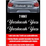 Sticker Usta Kişiye Özel Yazı 2 Adet Isim Soyisim Araba Oto Motosiklet Sticker 00097 - Krom - 80 Cm