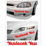 Sticker Usta Kişiye Özel Yazı 2 Adet Isim Soyisim Sticker 00096 - 50 Cm - Kırmızı