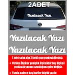 Sticker Usta Kişiye Özel Yazı 2 Adet Isim Soyisim Sticker 00096 Beyaz 100 Cm