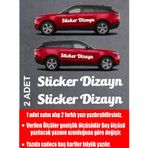 Sticker Usta Kişiye Özel Yazı - 2 Adet Isim Soyisim Yazı - Araba - Oto - Araç -Motosiklet - 00096 Beyaz 15 Cm