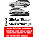 Sticker Usta Kişiye Özel Yazı - 2 Adet Isim Soyisim Yazı - Araba - Oto - Araç -Motosiklet - 00096 Siyah 100 Cm