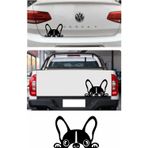 Sticker Usta Köpek Bağajdan Bakan Köpek Araba Oto Motosiklet Karavan Sticker 00429 - 40x28 Cm - Siyah