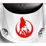 Sticker Usta Kurt Hilal Bozkurt Araba Oto Motosiklet Sticker 01968 - 40x33 Cm - Kırmızı