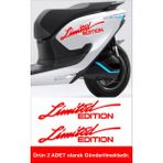 Sticker Usta Limited Edition Sticker 2 Adet Araba Oto Motosiklet Kask Pc Laptop Karavan Sticker 00305 - 60x14 Cm - Kırmızı