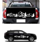 Sticker Usta Macera Orman Doğa Manzara Kamp 4x4 Offroad Sticker Araba Oto Karavan Etiket 02164 - 150x35 Cm - Beyaz