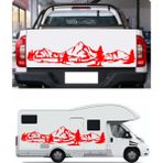 Sticker Usta Macera Orman Doğa Manzara Kamp 4x4 Offroad Sticker Araba Oto Karavan Etiket 02164 - 30x7 Cm - Kırmızı