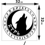 Sticker Usta Marshan 0014 Oto Sticker Kendinden Yapışkan Kurt Göktürk Beyaz 32