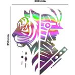 Sticker Usta Meristeed Hologram Aslan Asker Model – Işık Vurunca Renk Değiştirir – Modifiye Dekarasyon Araç% Kask Uyumlu,düz ve Gri 20x25 mm 56 x 70 cm