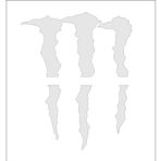 Sticker Usta Monster Pençe Araba Sticker 00928 Gri 20 x 16 cm