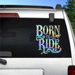 Sticker Usta Motosiklet Kask Born To Ride Motosiklet Araba Oto Sticker 00066 Hologram 20x17 Cm
