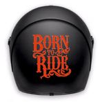 Sticker Usta Motosiklet Kask Born To Ride Motosiklet Araba Oto Sticker 00066 - Kırmızı - 100x86 Cm