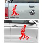 Sticker Usta Mustafa Kemal Atatürk Kocatepe Siluet Araba Oto Motosiklet Karavan Sticker 00617 - 120x82 Cm - Kırmızı