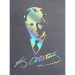 Sticker Usta Mustafa Kemal Atatürk Silüet Hologram Janjan Sticker - Atatürk Imza Hologram Janjan Sticker Araba Oto Motosiklet Karavan Araç Sticker Etiket 00565 - 20x15 Cm