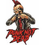 Sticker Usta Punk Kurukafa Metalica Araba Oto Motosiklet Sticker 00033 - 50x37 Cm - Renkli