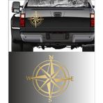 Sticker Usta Pusula 4x4 Offroad Adventure Kamp Araba Karavan Motosiklet Sticker 00080 Altın 50x50 Cm