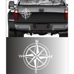 Sticker Usta Pusula 4x4 Offroad Adventure Kamp Araba Karavan Motosiklet Sticker 00080 Beyaz 15x15 Cm