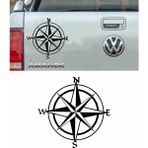 Sticker Usta Pusula 4x4 Offroad Adventure Kamp Araba Oto Karavan Motosiklet Sticker 00080 - 40x40 Cm - Siyah
