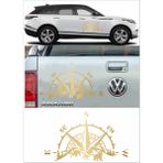Sticker Usta Pusula Dağ Orman Ayı Kamp Adventure Offroad Araba Oto Karavan Sticker S47 - 80x48Cm - Altın