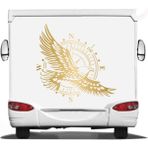 Sticker Usta Pusula Offroad Kartal Kamp Karavan Oto Araba Sticker Q16 - 120x120 Cm - Altın