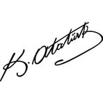 Sticker Usta Quart Kemal Atatürk Imza Oto Sticker Siyah 30 x 8,5 cm