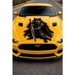 Sticker Usta Savaşçı Kurt Kılıç Silahşör Börü Sticker 03014 Renkli 80x61 Cm