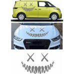 Sticker Usta Şeytan Gülen Yüz Sticker Araba Oto Motosiklet Karavan Etiket 02131 - 15x9 Cm - Gri