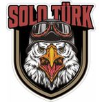 Sticker Usta Solo Türk Kartal Sticker Araba Oto Motosiklet Karavan Etiket 02140 - 100x88 Cm - Renkli